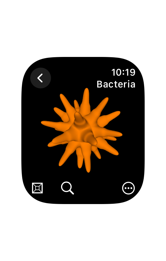 Wristima interface on Apple Watch